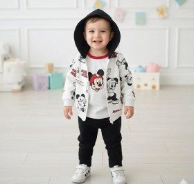 طقم ولادي ميكي ماوس مكون من ثلاث قطع ماركة