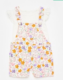 أڤرهول بناتي مكون من قطعتين طباعة ورد