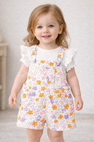 أڤرهول بناتي مكون من قطعتين طباعة ورد